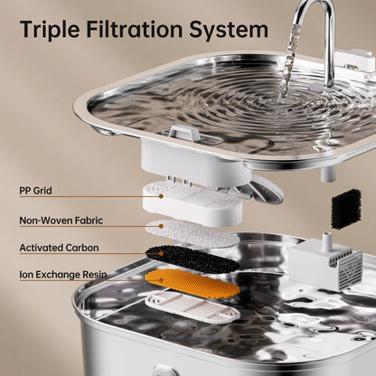 7L/236 oz Animal Watering Fountain