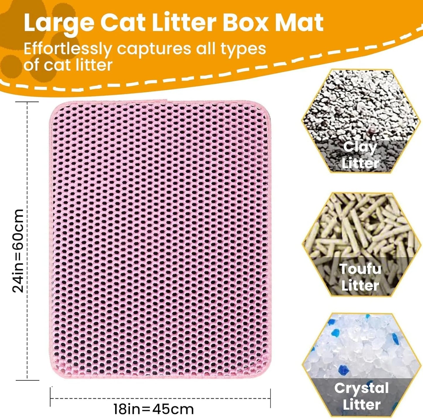 Cat Litter Mat Double Layer Pet