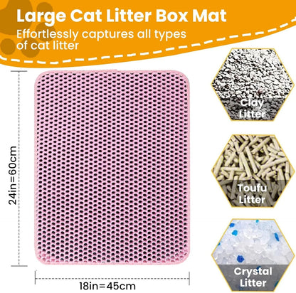 Cat Litter Mat Double Layer Pet